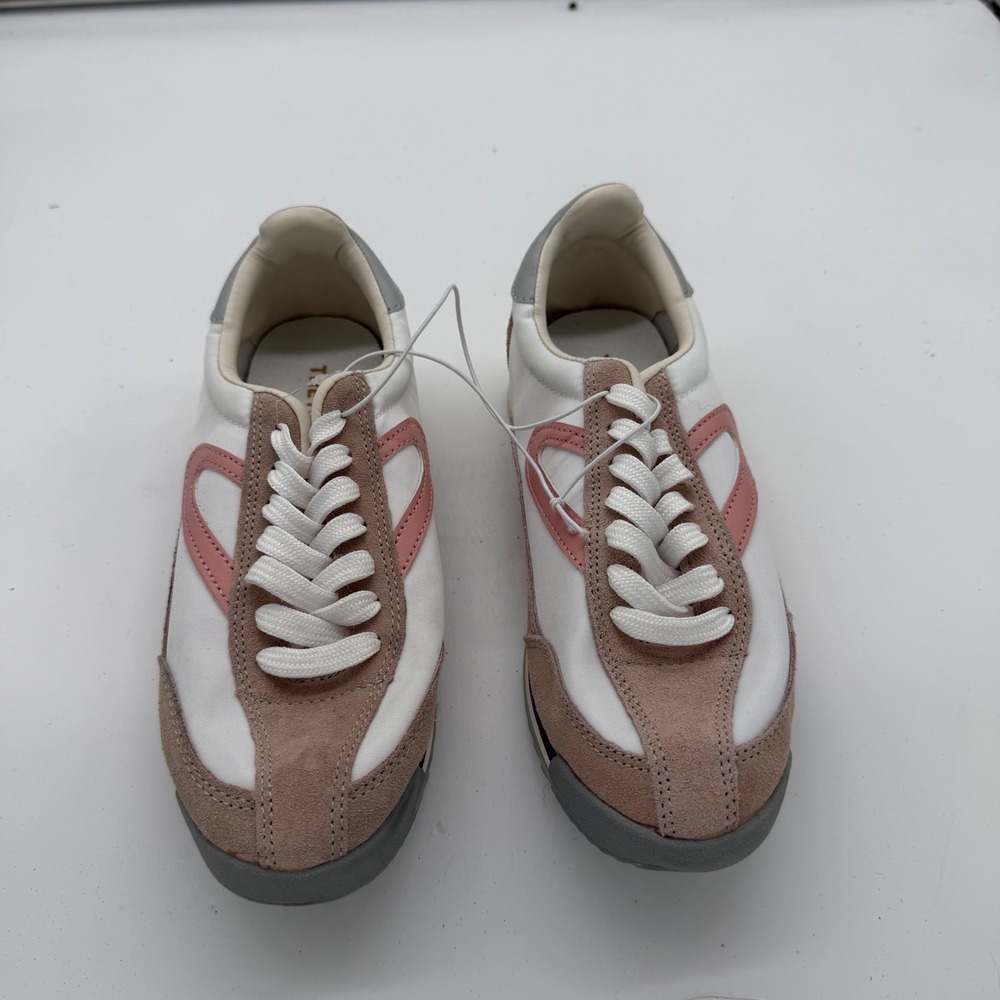 Tretorn Rawlins Womens 7M Sneakers White Mauve Grey Retro Low Top 1536041RAWLINS